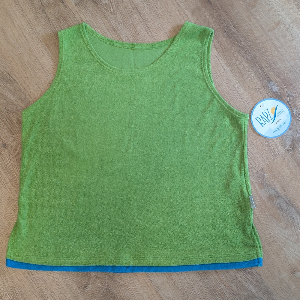 Rapz Women's Terry Cloth NWT Green & Blue Bathing Suit Coverup